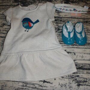 Gymboree Forest Friends 12-18 Month Dress Diaper Cover Headband NWT Outfit